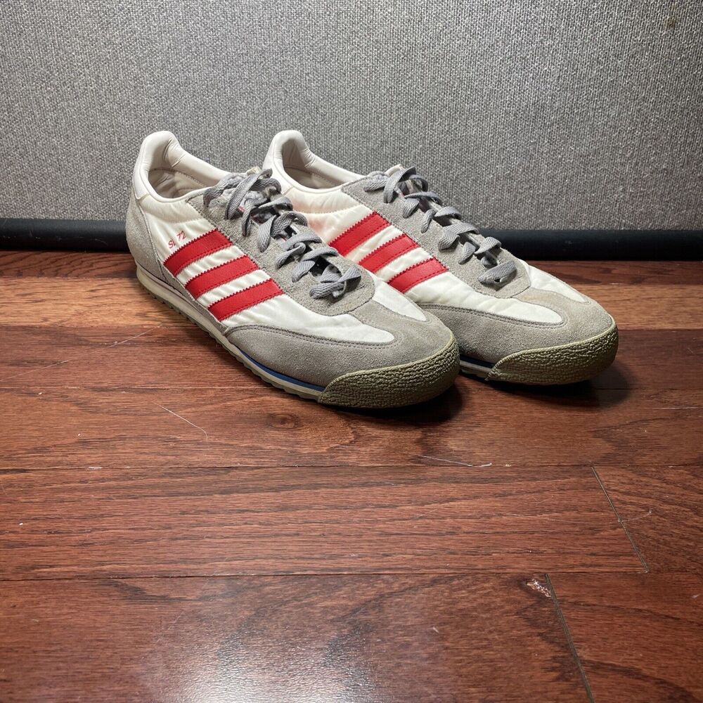 Size 10.5 Adidas Originals SL 72 Mens grey red white blue sneakers